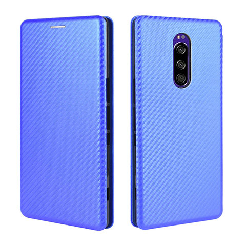 Handytasche Stand Schutzhülle Flip Leder Hülle L04Z für Sony Xperia 1 Blau