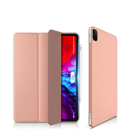 Handytasche Stand Schutzhülle Flip Leder Hülle L05 für Apple iPad Pro 12.9 (2022) Rosegold