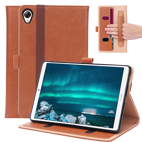 Handytasche Stand Schutzhülle Flip Leder Hülle L05 für Huawei MediaPad M6 8.4 Braun