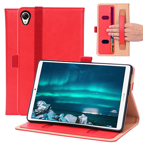 Handytasche Stand Schutzhülle Flip Leder Hülle L05 für Huawei MediaPad M6 8.4 Rot