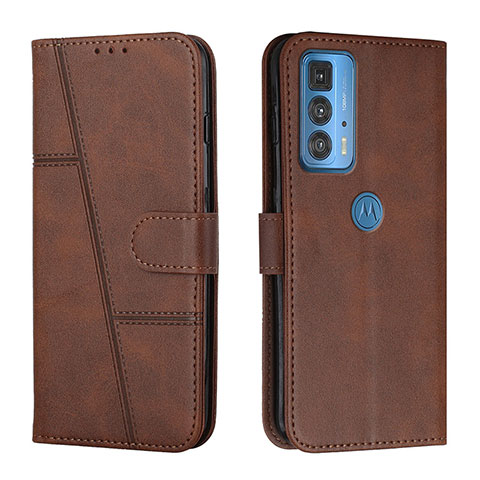 Handytasche Stand Schutzhülle Flip Leder Hülle L05 für Motorola Moto Edge 20 Pro 5G Braun