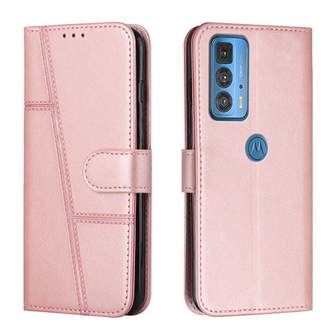 Handytasche Stand Schutzhülle Flip Leder Hülle L05 für Motorola Moto Edge S Pro 5G Rosegold