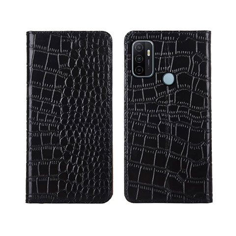 Handytasche Stand Schutzhülle Flip Leder Hülle L05 für Oppo A33 Schwarz