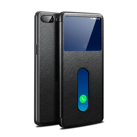 Handytasche Stand Schutzhülle Flip Leder Hülle L05 für Oppo AX5 Schwarz