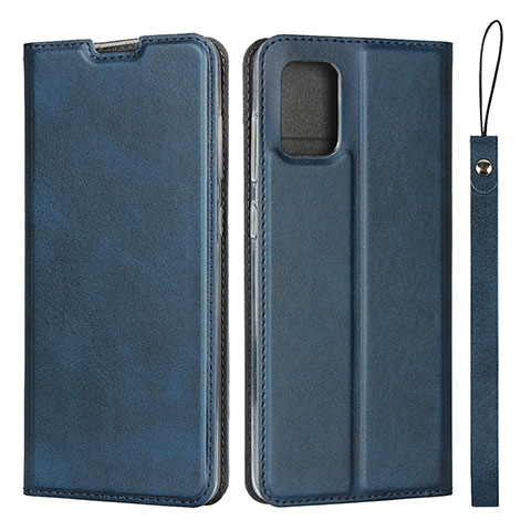 Handytasche Stand Schutzhülle Flip Leder Hülle L05 für Samsung Galaxy A71 5G Blau