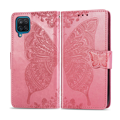 Handytasche Stand Schutzhülle Flip Leder Hülle L05 für Samsung Galaxy F12 Rosa