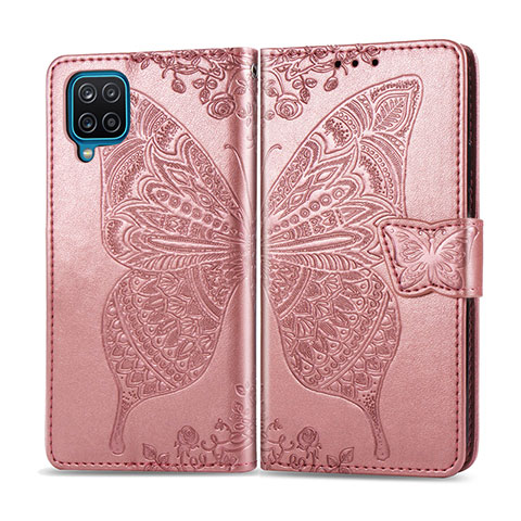 Handytasche Stand Schutzhülle Flip Leder Hülle L05 für Samsung Galaxy M12 Rosegold