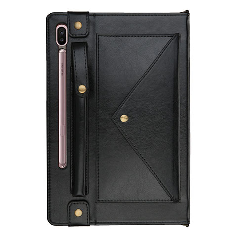 Handytasche Stand Schutzhülle Flip Leder Hülle L05 für Samsung Galaxy Tab S6 10.5 SM-T860 Schwarz