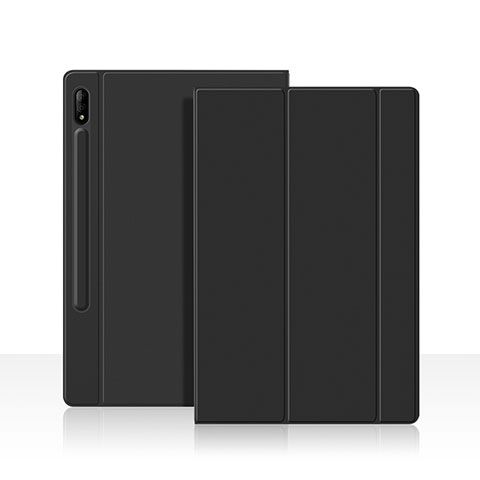 Handytasche Stand Schutzhülle Flip Leder Hülle L05 für Samsung Galaxy Tab S7 4G 11 SM-T875 Schwarz