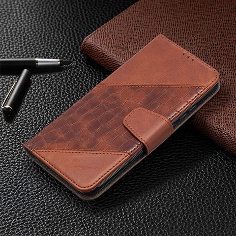 Handytasche Stand Schutzhülle Flip Leder Hülle L05 für Xiaomi Redmi 9 India Braun