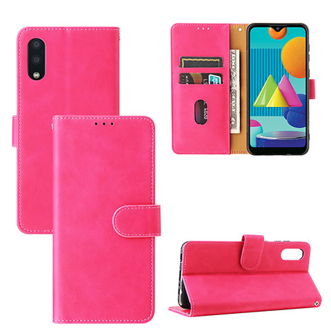 Handytasche Stand Schutzhülle Flip Leder Hülle L05Z für Samsung Galaxy A02 Pink