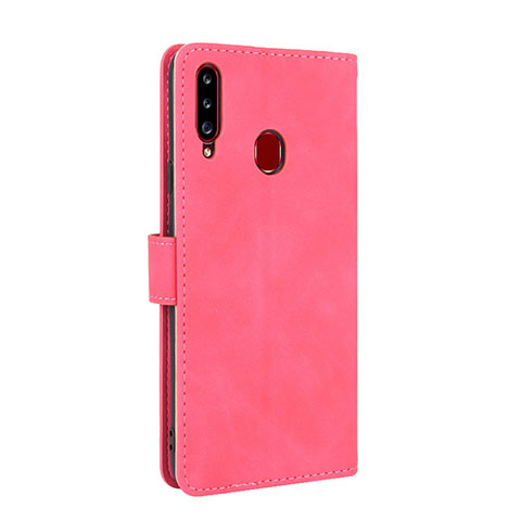 Handytasche Stand Schutzhülle Flip Leder Hülle L05Z für Samsung Galaxy A20s Pink