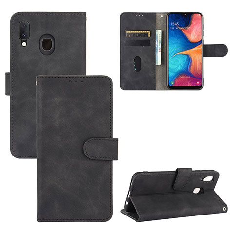 Handytasche Stand Schutzhülle Flip Leder Hülle L05Z für Samsung Galaxy A30 Schwarz