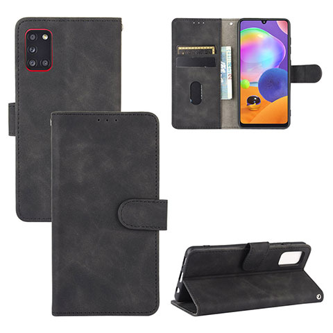 Handytasche Stand Schutzhülle Flip Leder Hülle L05Z für Samsung Galaxy A31 Schwarz