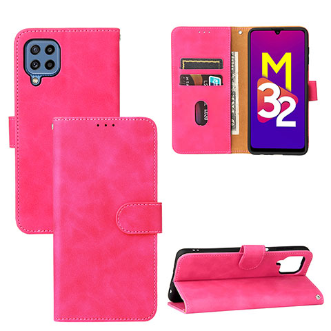 Handytasche Stand Schutzhülle Flip Leder Hülle L05Z für Samsung Galaxy M32 4G Pink