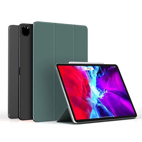 Handytasche Stand Schutzhülle Flip Leder Hülle L06 für Apple iPad Pro 12.9 (2020) Grün