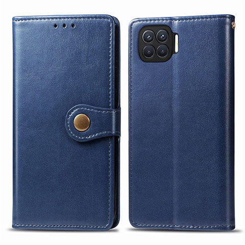 Handytasche Stand Schutzhülle Flip Leder Hülle L06 für Oppo A93 Blau