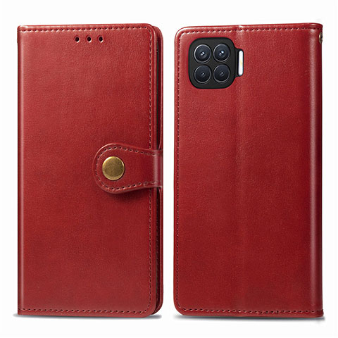 Handytasche Stand Schutzhülle Flip Leder Hülle L06 für Oppo A93 Rot