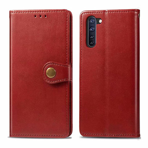 Handytasche Stand Schutzhülle Flip Leder Hülle L06 für Oppo Reno3 A Rot