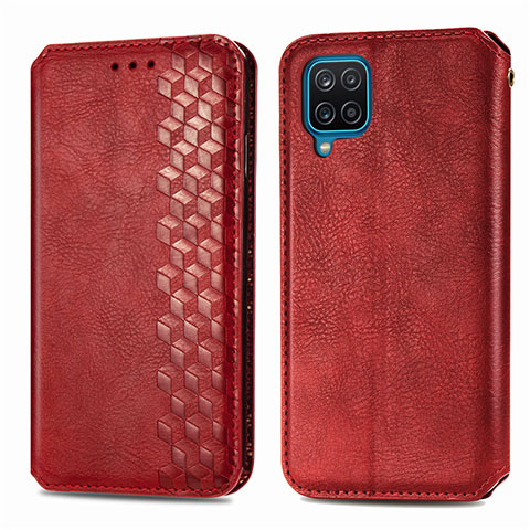 Handytasche Stand Schutzhülle Flip Leder Hülle L06 für Samsung Galaxy A12 5G Rot