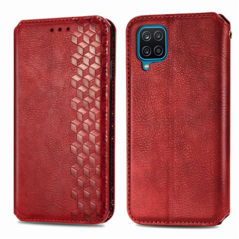 Handytasche Stand Schutzhülle Flip Leder Hülle L06 für Samsung Galaxy M12 Rot