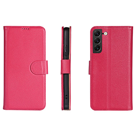 Handytasche Stand Schutzhülle Flip Leder Hülle L06 für Samsung Galaxy S22 Plus 5G Pink