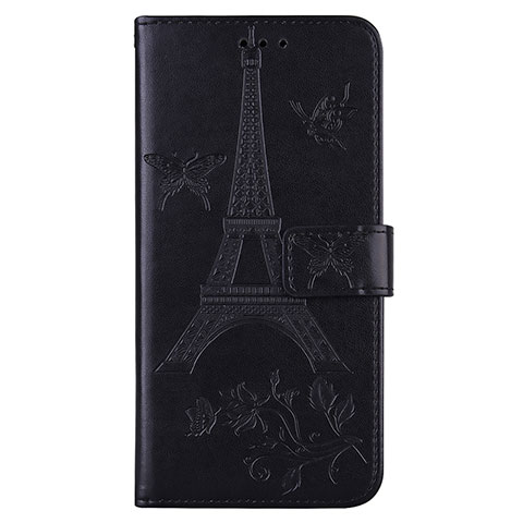 Handytasche Stand Schutzhülle Flip Leder Hülle L06 für Sony Xperia 8 Lite Schwarz