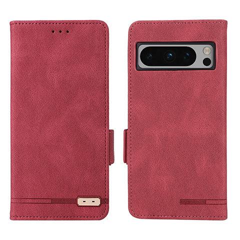 Handytasche Stand Schutzhülle Flip Leder Hülle L06Z für Google Pixel 8 Pro 5G Rot