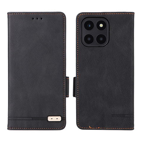 Handytasche Stand Schutzhülle Flip Leder Hülle L06Z für Huawei Honor X6a Schwarz