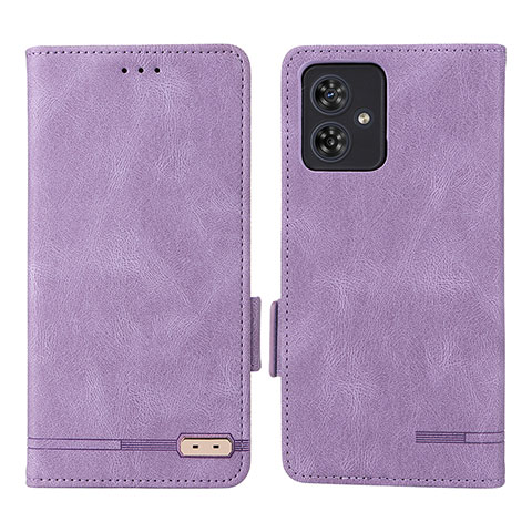 Handytasche Stand Schutzhülle Flip Leder Hülle L06Z für Motorola Moto G54 5G Violett