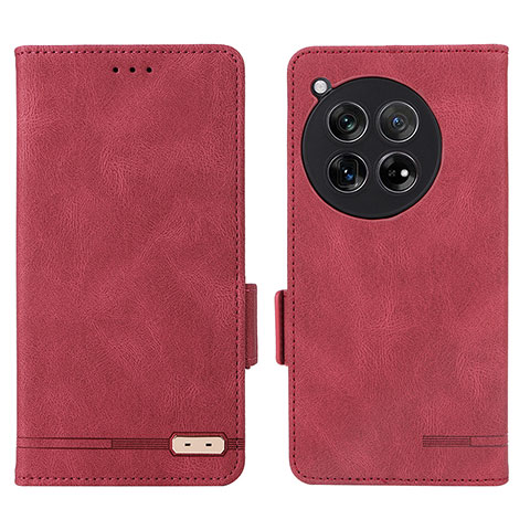 Handytasche Stand Schutzhülle Flip Leder Hülle L06Z für OnePlus 12R 5G Rot