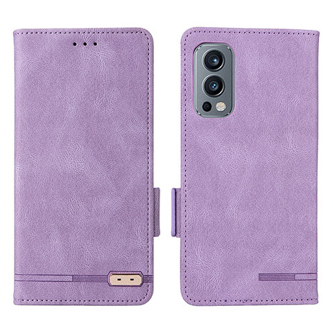 Handytasche Stand Schutzhülle Flip Leder Hülle L06Z für OnePlus Nord 2 5G Violett