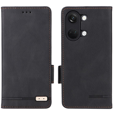 Handytasche Stand Schutzhülle Flip Leder Hülle L06Z für OnePlus Nord 3 5G Schwarz