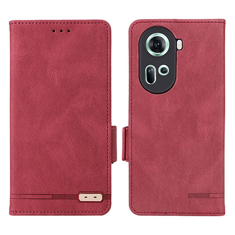 Handytasche Stand Schutzhülle Flip Leder Hülle L06Z für Oppo Reno11 5G Rot