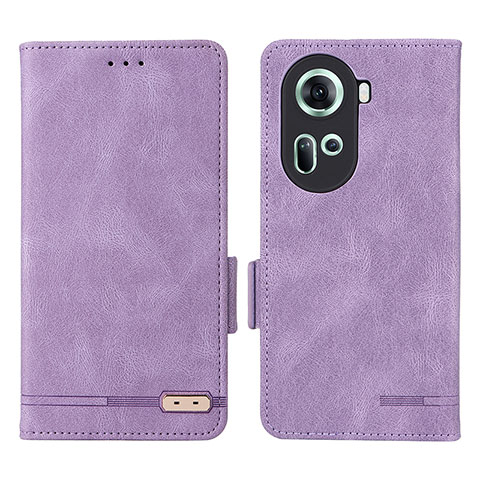 Handytasche Stand Schutzhülle Flip Leder Hülle L06Z für Oppo Reno11 5G Violett