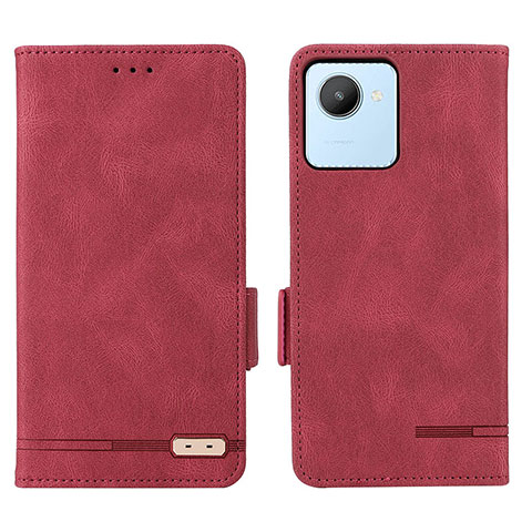 Handytasche Stand Schutzhülle Flip Leder Hülle L06Z für Realme C30 Rot