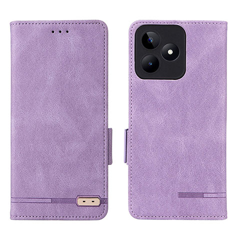 Handytasche Stand Schutzhülle Flip Leder Hülle L06Z für Realme C51 Violett