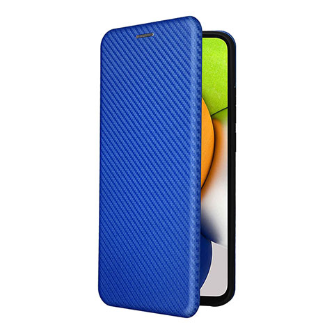 Handytasche Stand Schutzhülle Flip Leder Hülle L06Z für Samsung Galaxy A03 Blau