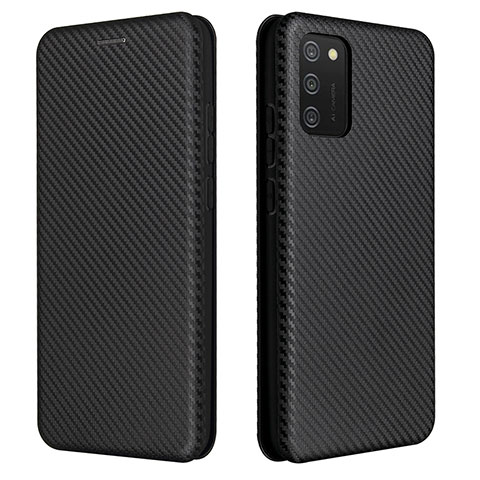 Handytasche Stand Schutzhülle Flip Leder Hülle L06Z für Samsung Galaxy A03s Schwarz