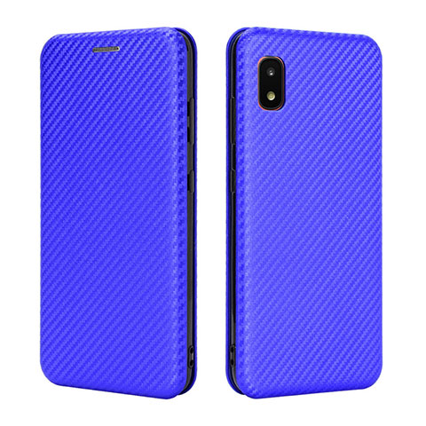 Handytasche Stand Schutzhülle Flip Leder Hülle L06Z für Samsung Galaxy A21 SC-42A Blau