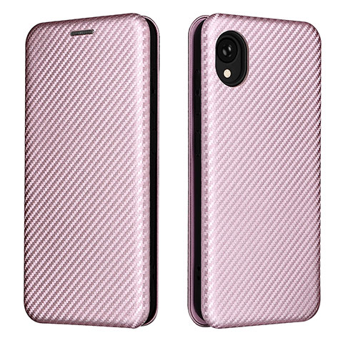 Handytasche Stand Schutzhülle Flip Leder Hülle L06Z für Samsung Galaxy A22 5G SC-56B Rosegold