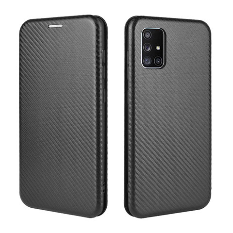 Handytasche Stand Schutzhülle Flip Leder Hülle L06Z für Samsung Galaxy A51 5G Schwarz