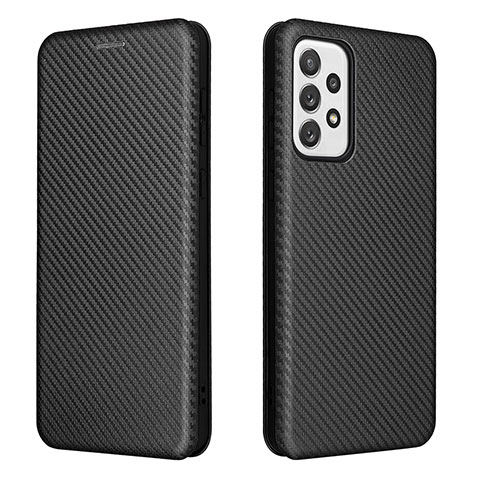 Handytasche Stand Schutzhülle Flip Leder Hülle L06Z für Samsung Galaxy A73 5G Schwarz