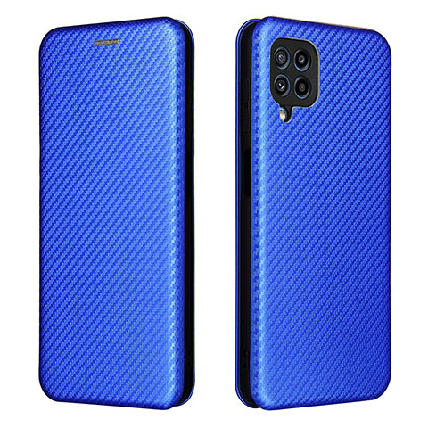 Handytasche Stand Schutzhülle Flip Leder Hülle L06Z für Samsung Galaxy M32 4G Blau