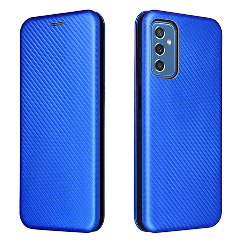 Handytasche Stand Schutzhülle Flip Leder Hülle L06Z für Samsung Galaxy M52 5G Blau