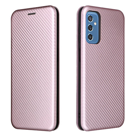 Handytasche Stand Schutzhülle Flip Leder Hülle L06Z für Samsung Galaxy M52 5G Rosegold