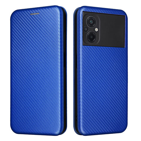 Handytasche Stand Schutzhülle Flip Leder Hülle L06Z für Xiaomi Poco M5 4G Blau