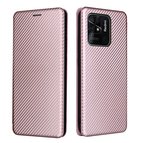 Handytasche Stand Schutzhülle Flip Leder Hülle L06Z für Xiaomi Redmi 10C 4G Rosegold