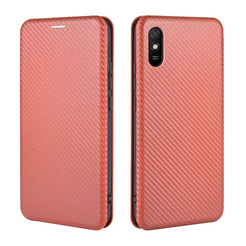 Handytasche Stand Schutzhülle Flip Leder Hülle L06Z für Xiaomi Redmi 9A Braun