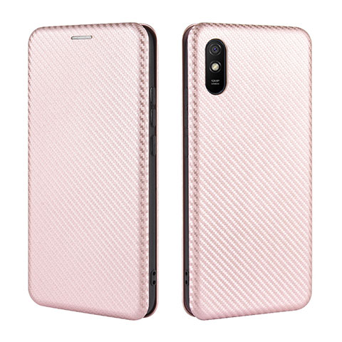 Handytasche Stand Schutzhülle Flip Leder Hülle L06Z für Xiaomi Redmi 9i Rosegold